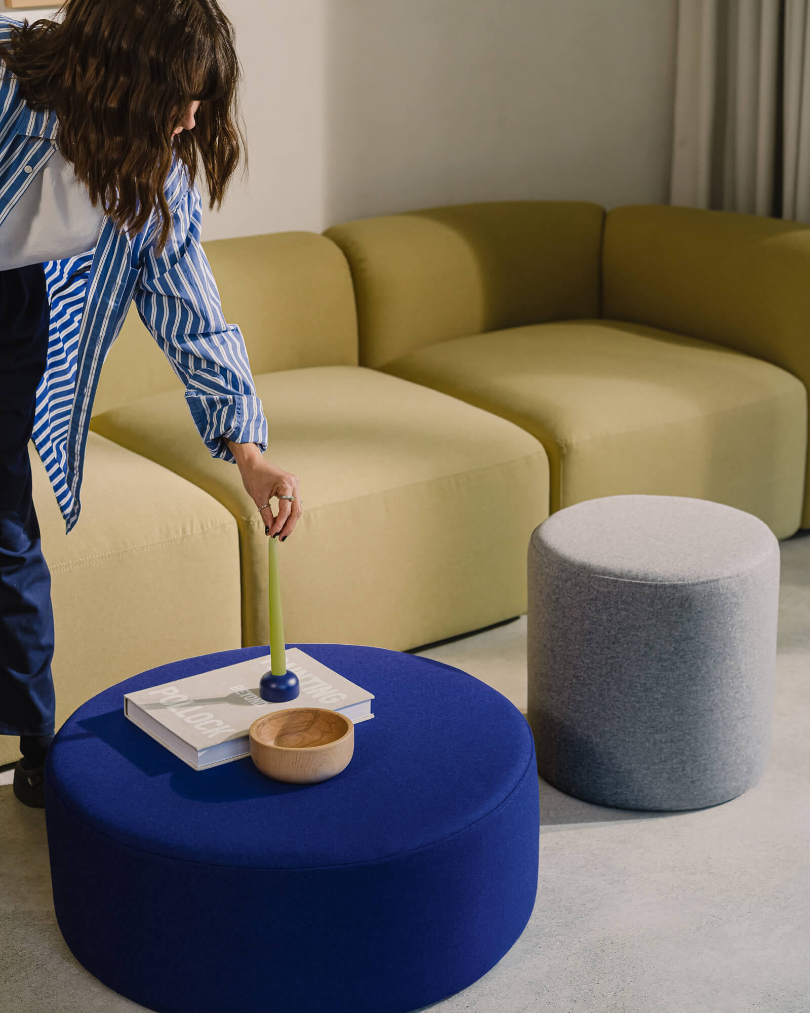 Folk Pouf - wide