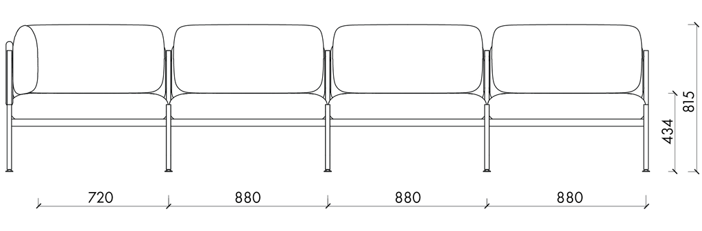 Toom Modular Sofa 4-seater