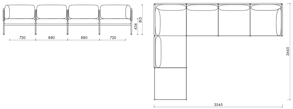 Toom Modular Sofa 6-seater