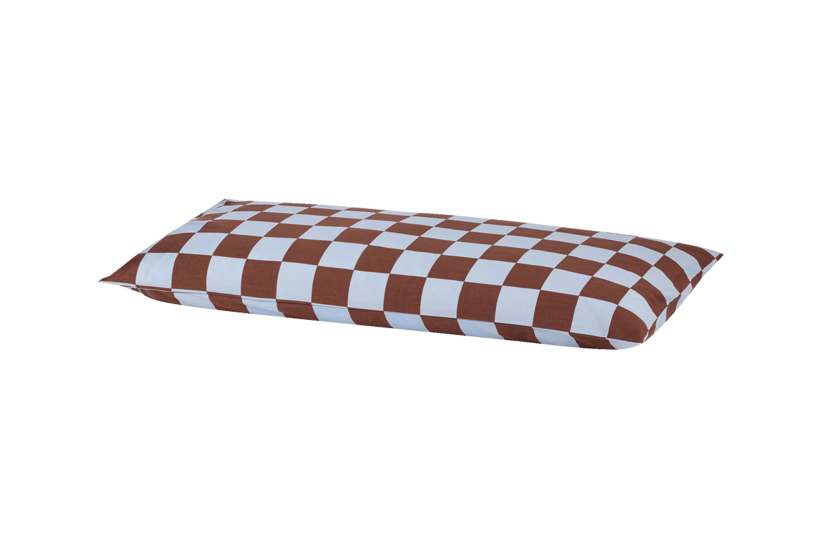 40 x 80 cm / Baby Blue & Cocoa Brown check